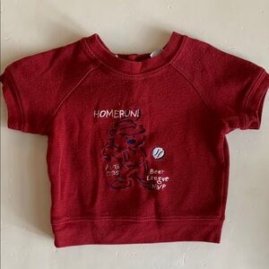 Vintage Baby O 18 Months Red Baseball Graphic T-Shirt
